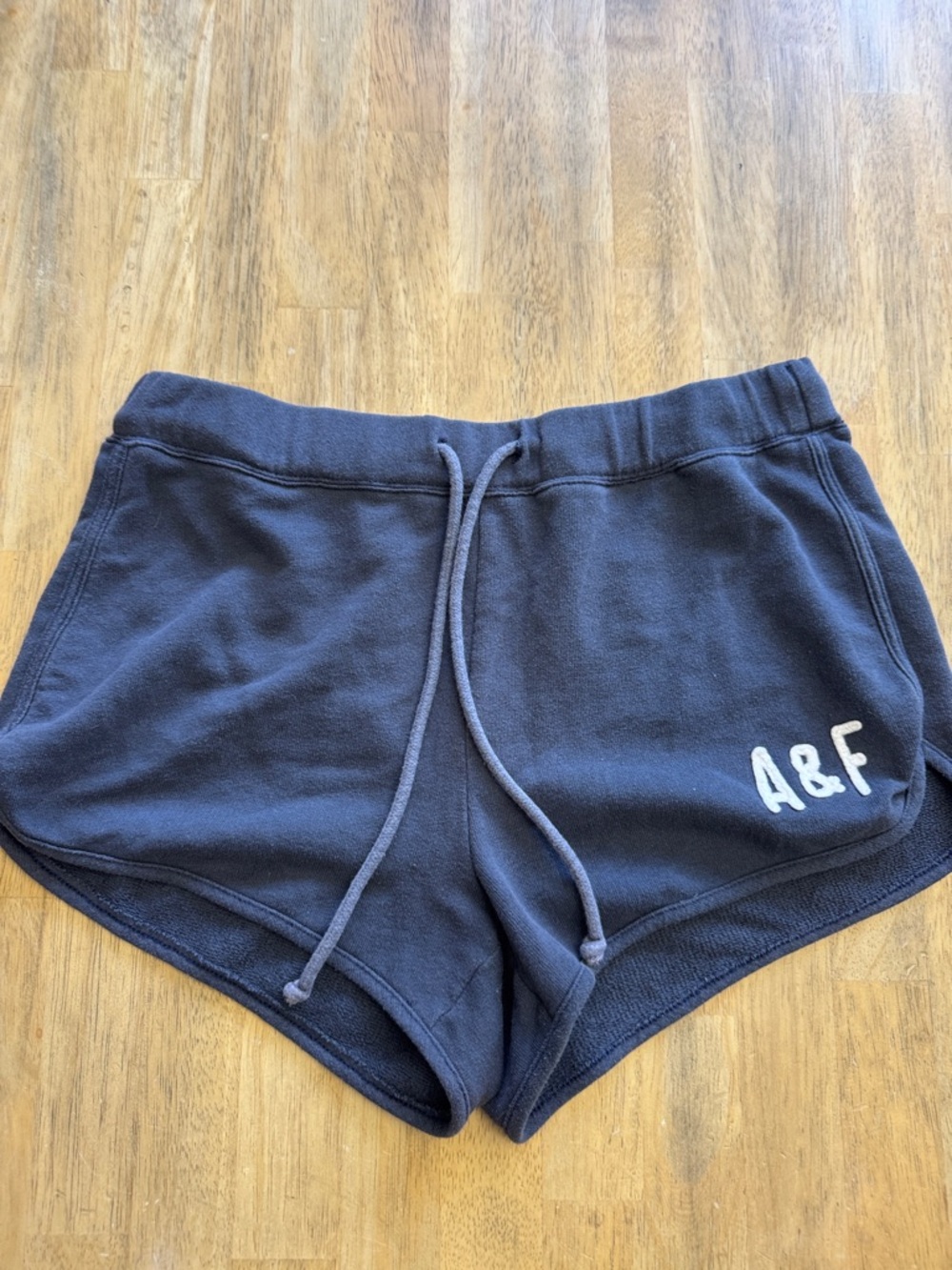 Abercrombie & Fitch Navy Blue Drawstring Athletic Shorts